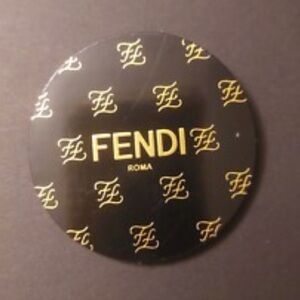 Fendi Black and Gold Logo Emblem magnetic bookmark comes with COA